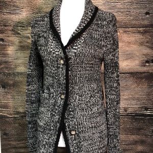 Poof Excellence Button Up Cardigan Gray Size Small